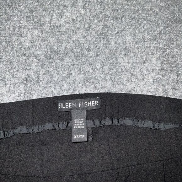 Eileen Fisher Pants Womens Size XS Black Pull On Silk Party Date - Picture 2 of 10